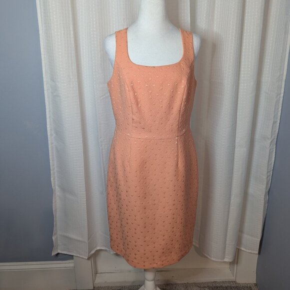The Limited Sheath Dress, Sleeveless, Peach, Fully Lined, Size 8 - Picture 1 of 9